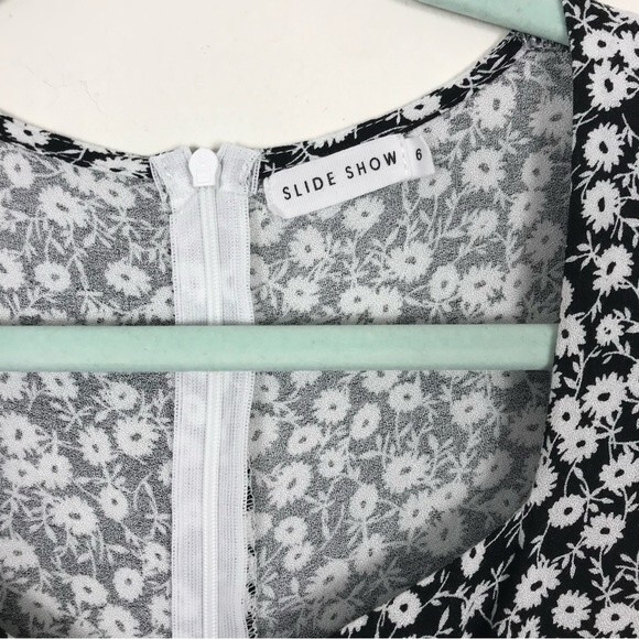 Slide Show Floral Long Dress- Black & White- Size 6- Great Condition! - Picture 2 of 3